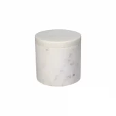 Cotton Jar Marble White 10x10x10cm Kal-4145