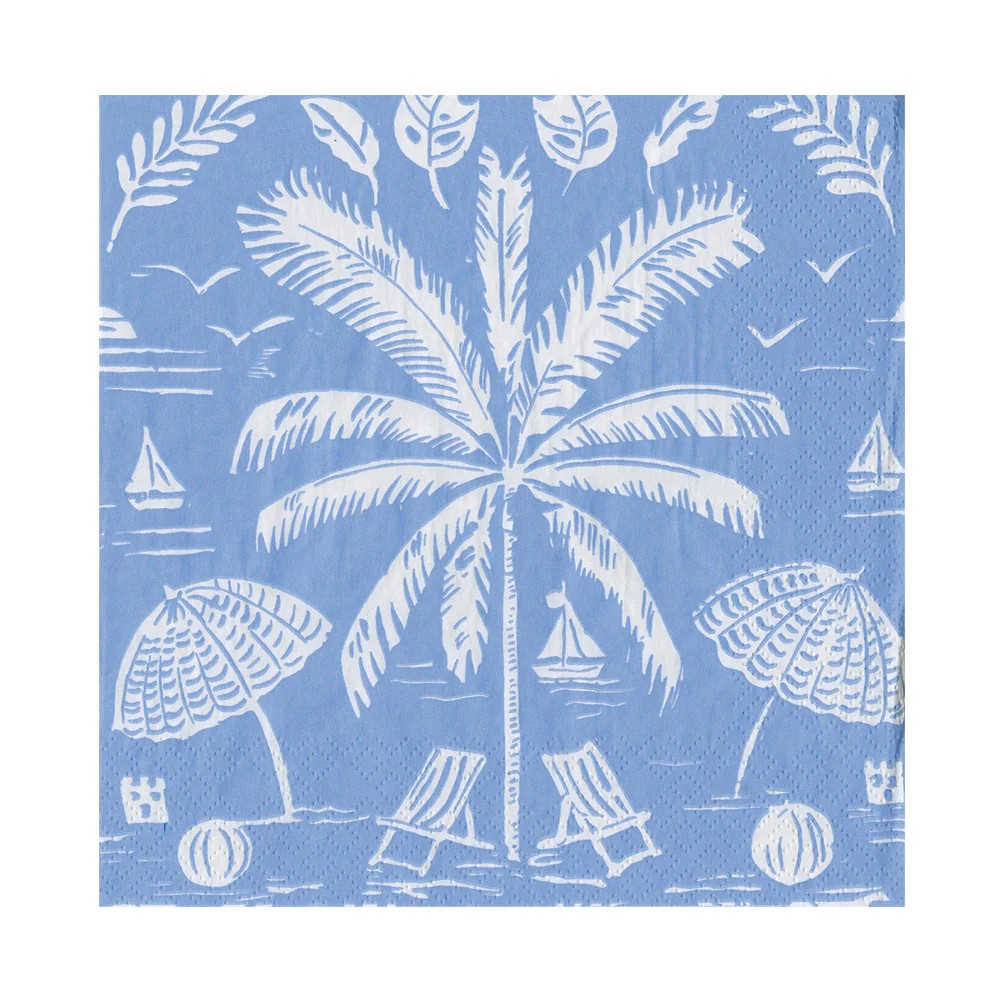 Napkin Ocean Palms Parasols 18420l
