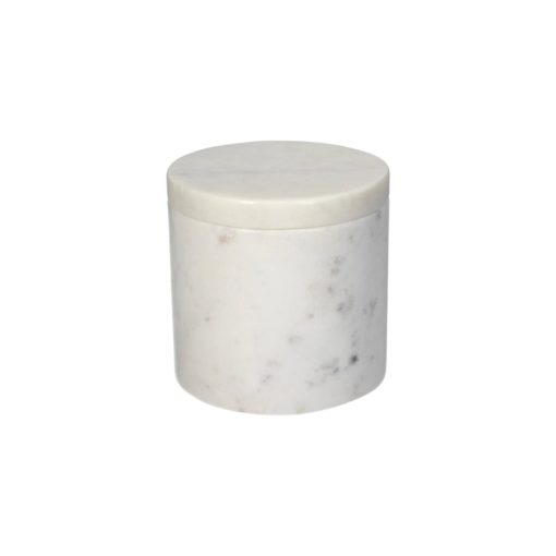 Cotton Jar Marble White 10x10x10cm Kal-4145