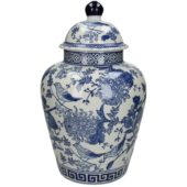 Jar Blue & White 18x18xh35cm Xet-5219