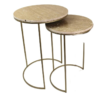 Travertin Table Beige Set av 2 Kal-5330