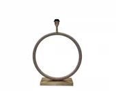 Lamp Circle Ant. Gold Natural Rope 47xh58cm 490-035