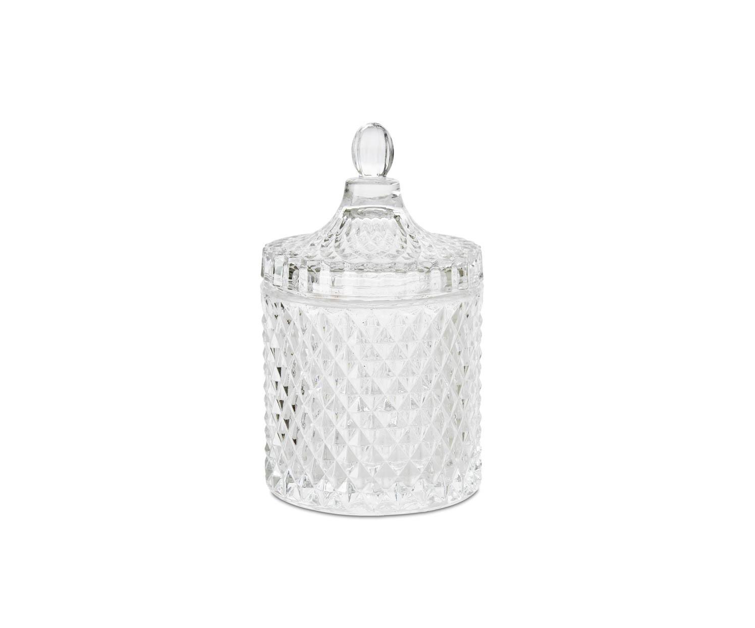 Diamond Glass Box ø10,5x17cm Cr 25003