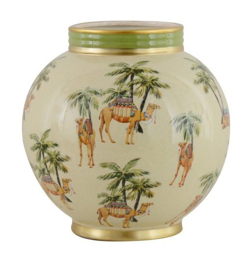 Vase Tinghir Beige/ Green Ceramic 26xh26cm 155-674