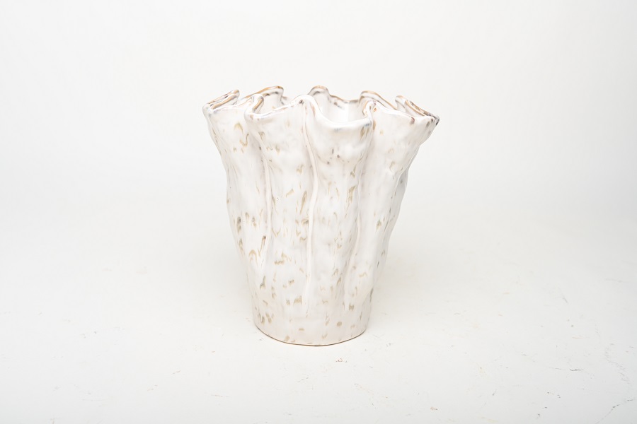 Vase Off White Ceramic 27x26xh27,5cm 275-106