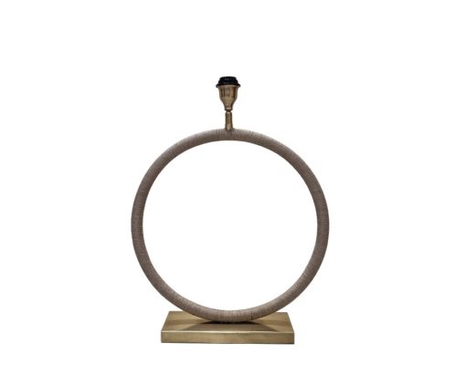 Lamp Circle Ant. Gold Natural Rope 47xh58cm 490-035