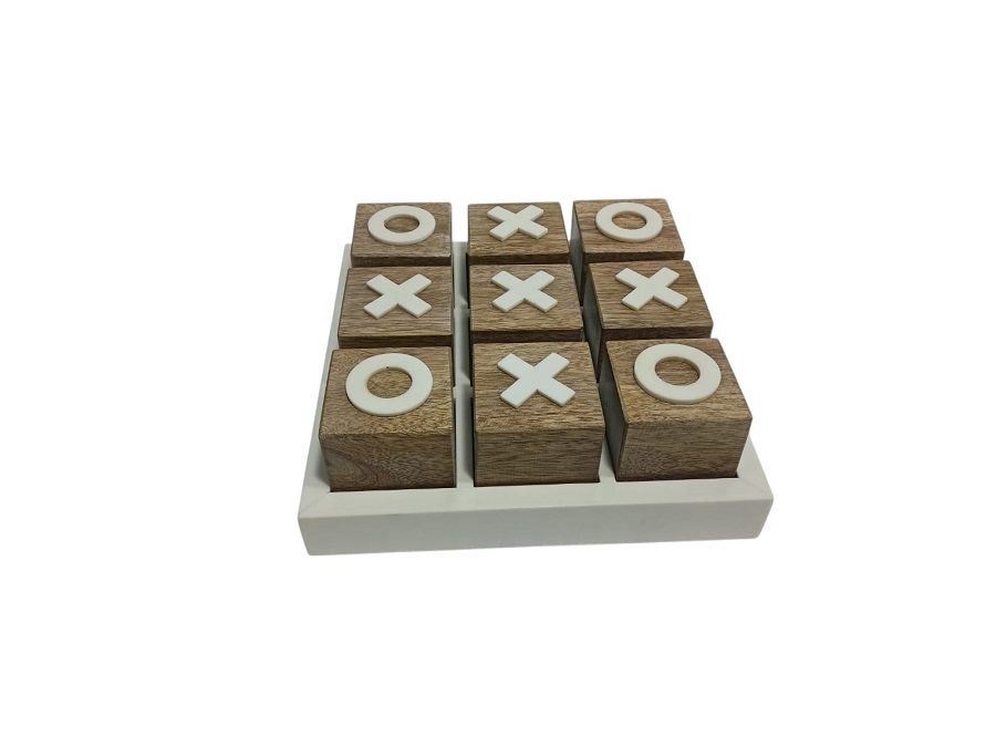 Natural Wooden Tic Tac Toe Game 21xh7cm 680-142
