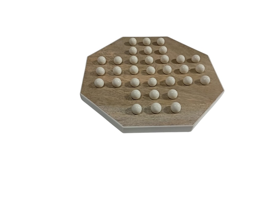 Wooden Solitare Game w Wooden Balls 25x25cm 680-149