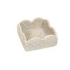 Scallop Rattan White Napkin Holder Hc103
