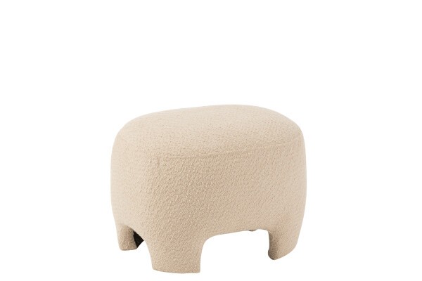 Pouf Knitted White 55x41xh37cm 38845