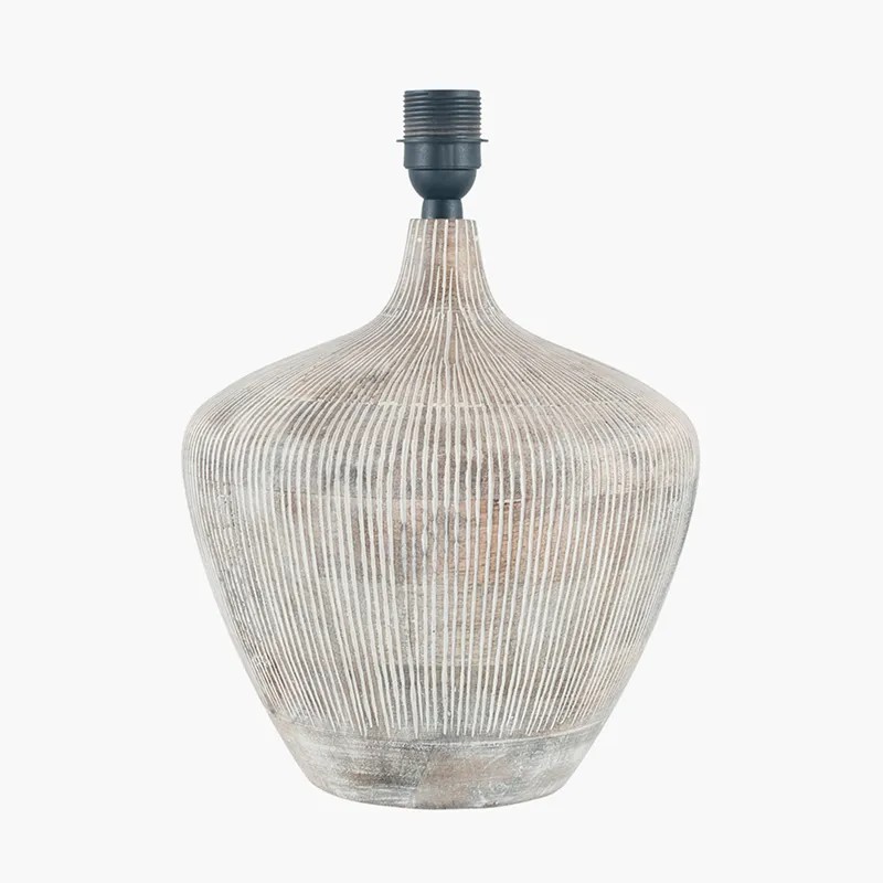 Manaia White Wash Table Lamp Wood 30-667-bo