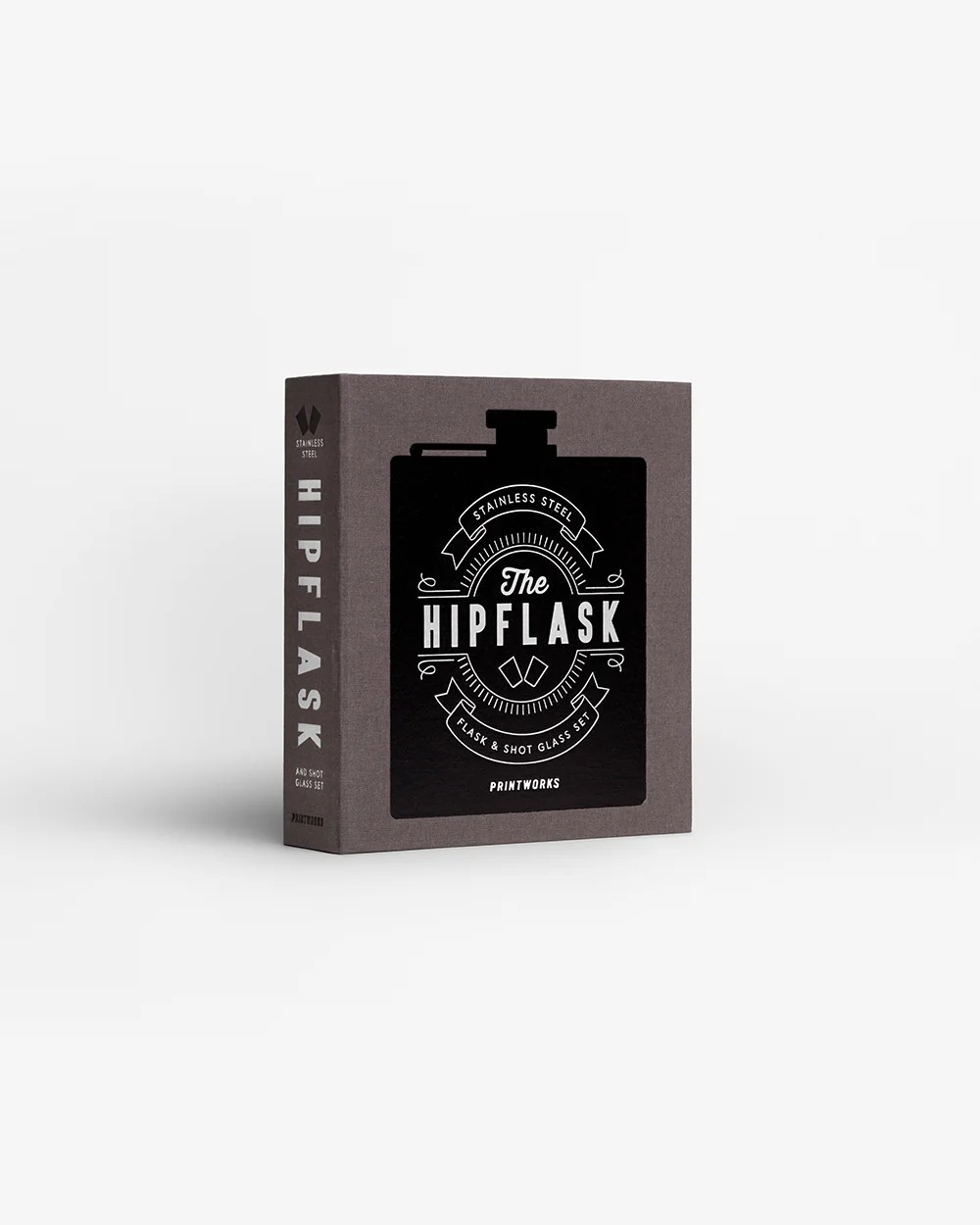 Hip Flask. Lommelerke og målebeger.