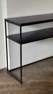 Konsollbord Sort Eik & Jern 125x40xh85cm