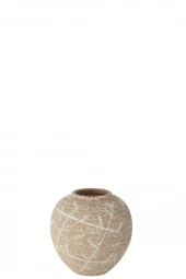 Vase Dune Beige White 21x21cm 53144
