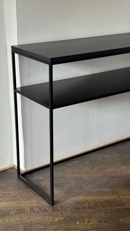 Konsollbord Sort Eik & Jern 125x40xh85cm