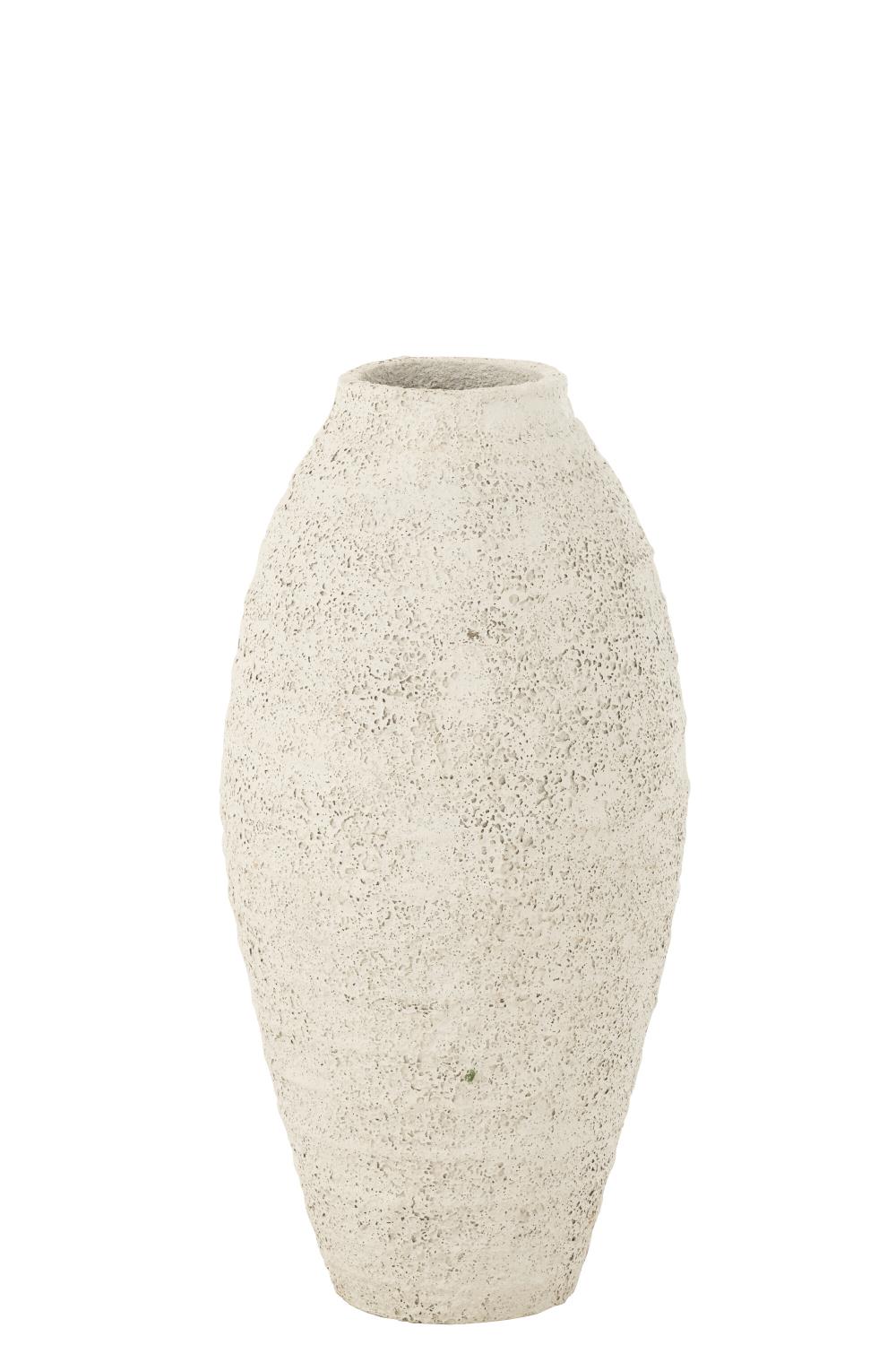 Vase Ant. Cement White 38xh80cm 54553