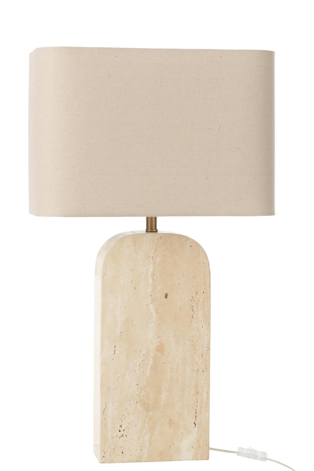 Table Lamp Travertin Beige 40x20xh71cm 53865
