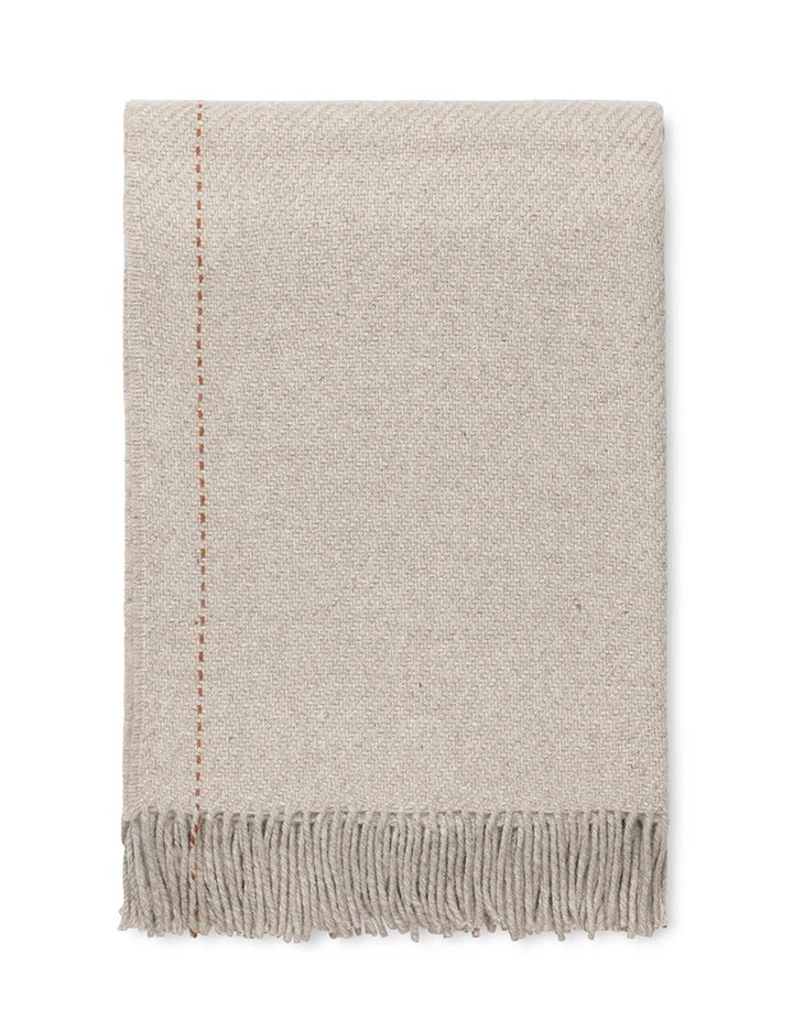 Ecru Highland Throw 70% Alpaca/ 30% Sheep Wool  60500