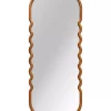 Large Wooden Waves Mirror 40059