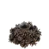 Tealight Pinecone Brown 18x8cm 36996