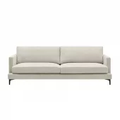 3-seter Sofa i Chenille Ivory 227cm x 89cm x 78cm