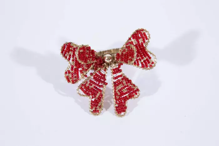 Napkin Ring Red Bow 1700201259