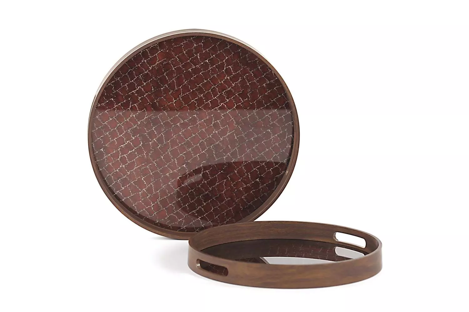 Round Tray Brown L ø39xh4cm 74107
