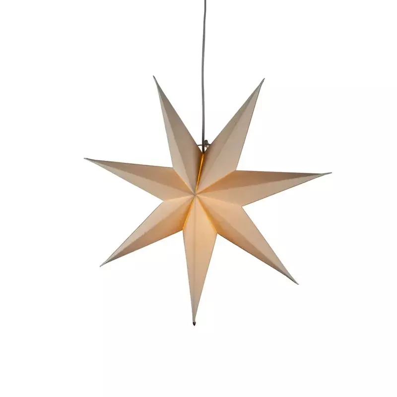 Adventstjerne Hvit Lin ø78cm 5943-200