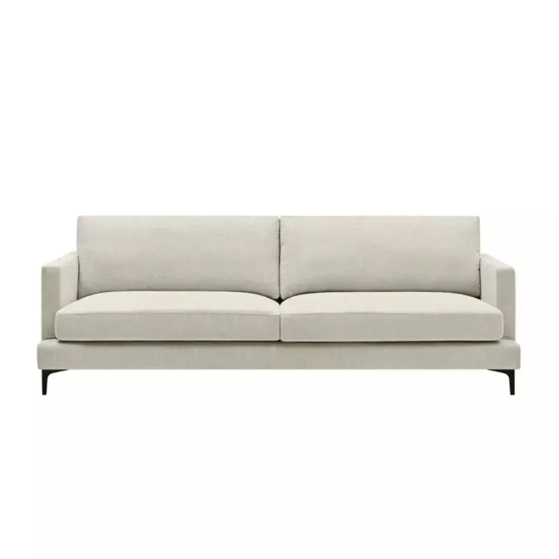 3-seter Sofa i Chenille Ivory 227cm x 89cm x 78cm