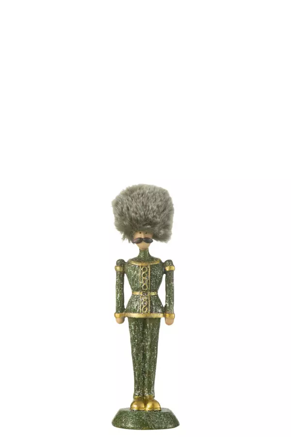 Nutcracker Fur Hat Green 5x6xh19cm 45591