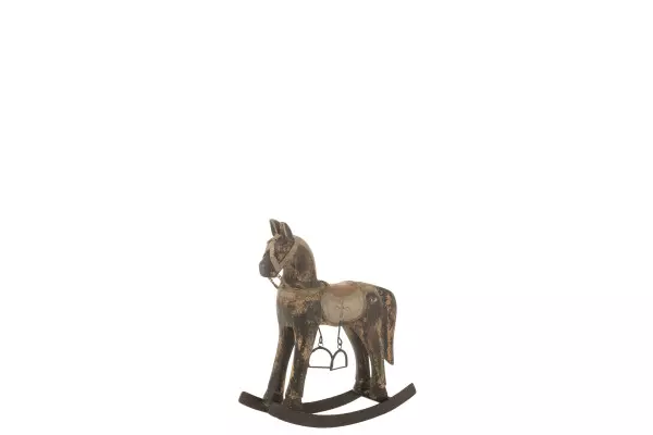 Rocking Horse Mango/ Metal Mix 39x10xh34cm 45916