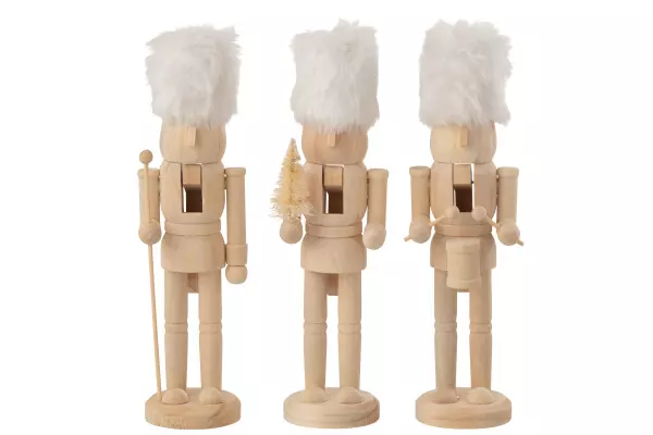 Nutcrackers W Fur Natural/ White 6x27cm 49683
