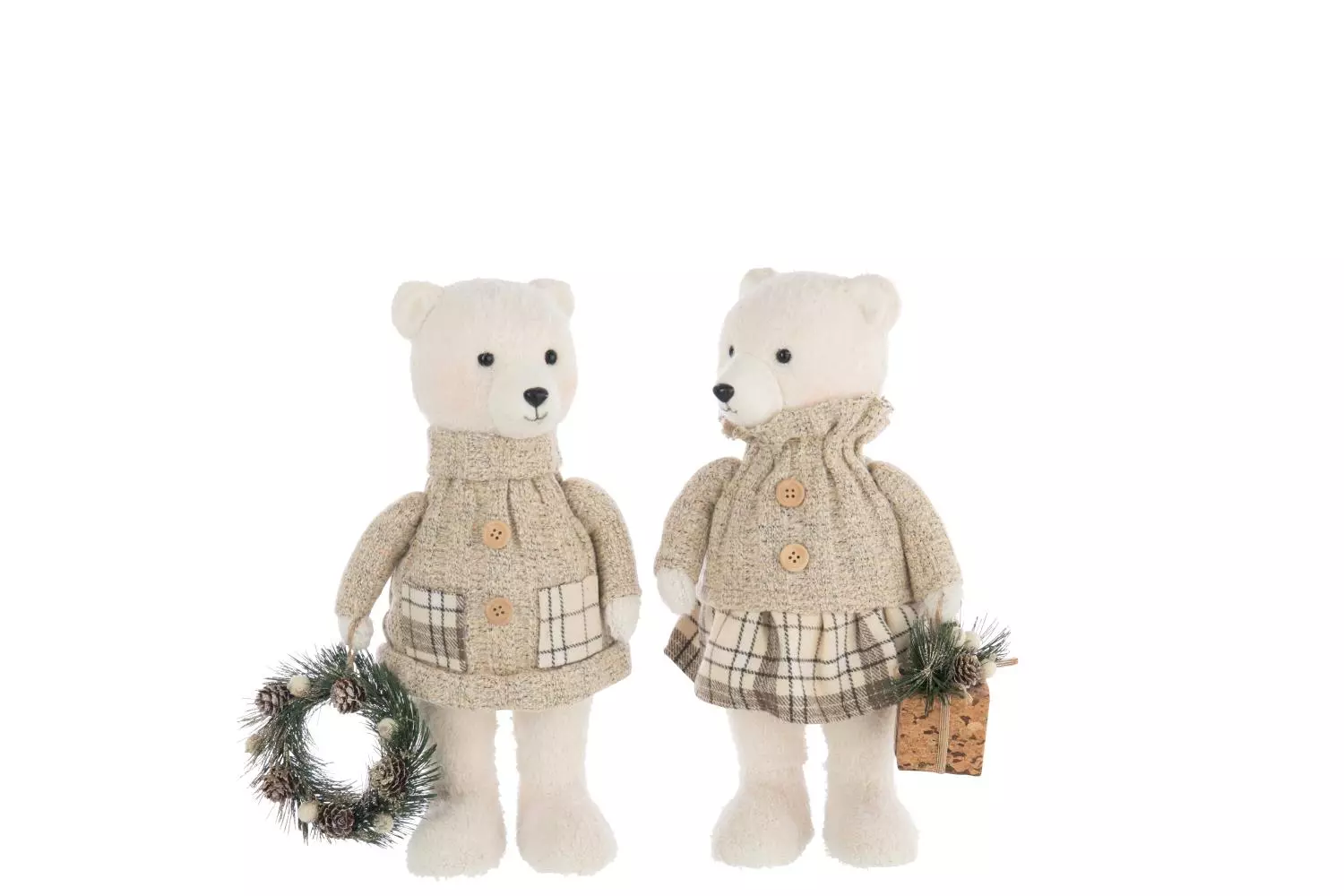 Bear Boy/ Girl Ecru/Beige 19x14xh37cm 56620