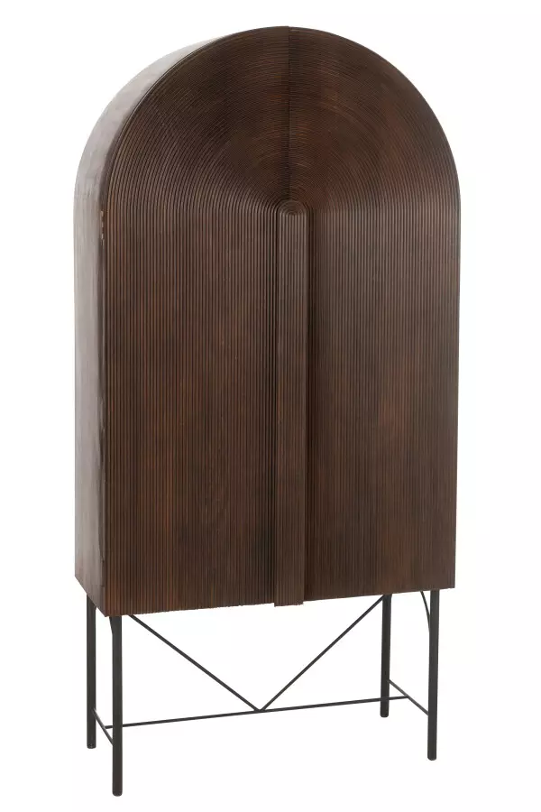 Shelf Wood Metal Brown 90x45xh185cm 46019