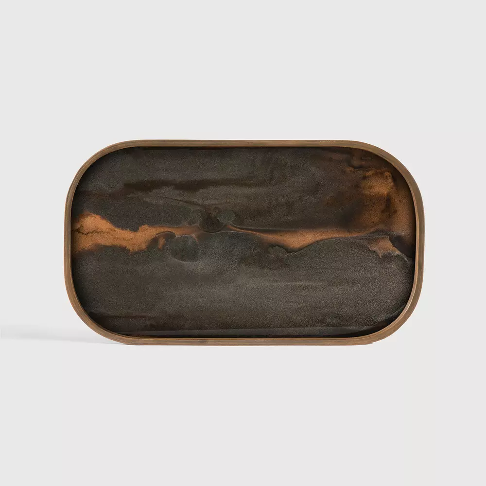 Organic Valet Tray Bronze Rect. 42/24/3cm 120469