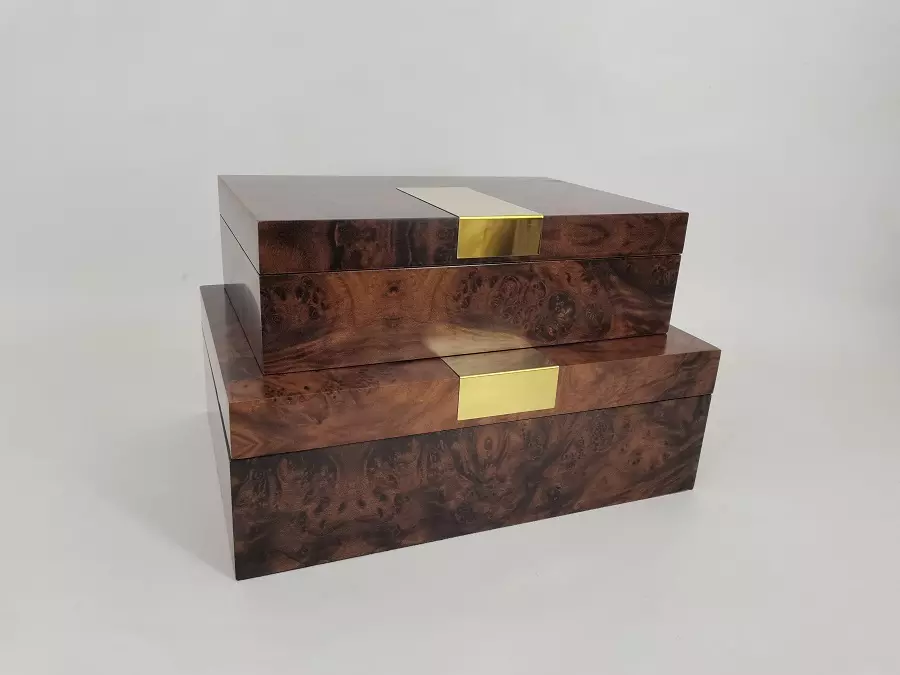 Box Imitert Burl 34x24xh111cm 130-296