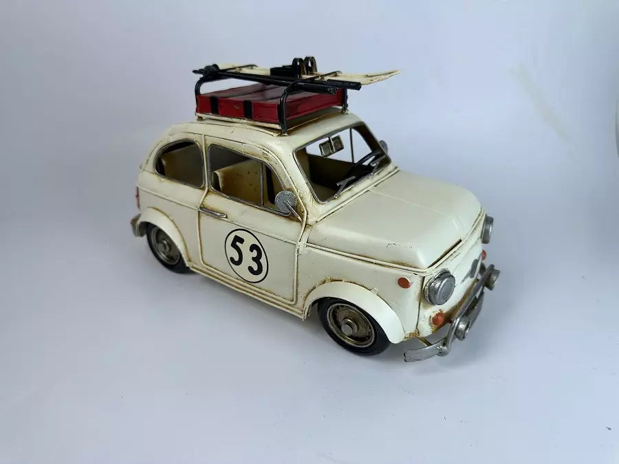 Fiat Car With Skies 32x15,5xh17,5cm 305-823
