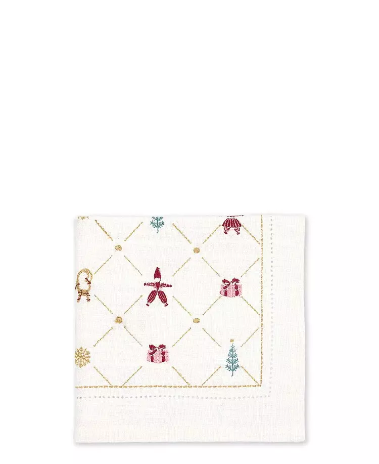 Napkin Embroided Clarina White