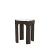 Side Table Dark BrownTravertin 45xh50cm 5524033