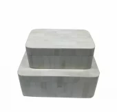 Rectangular Box White Bone 25,5x18,h10cm 680-145
