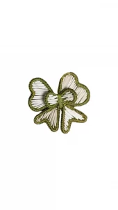 Napkin Ring Bow Olive Trim