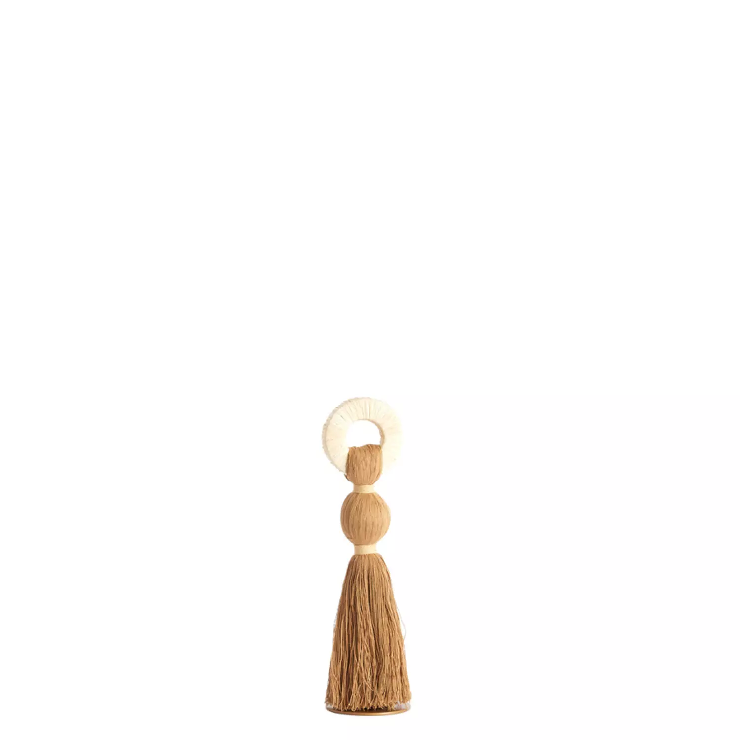 Ornament Ocher Yellow Raffia Cream 9xh33cm 7611560