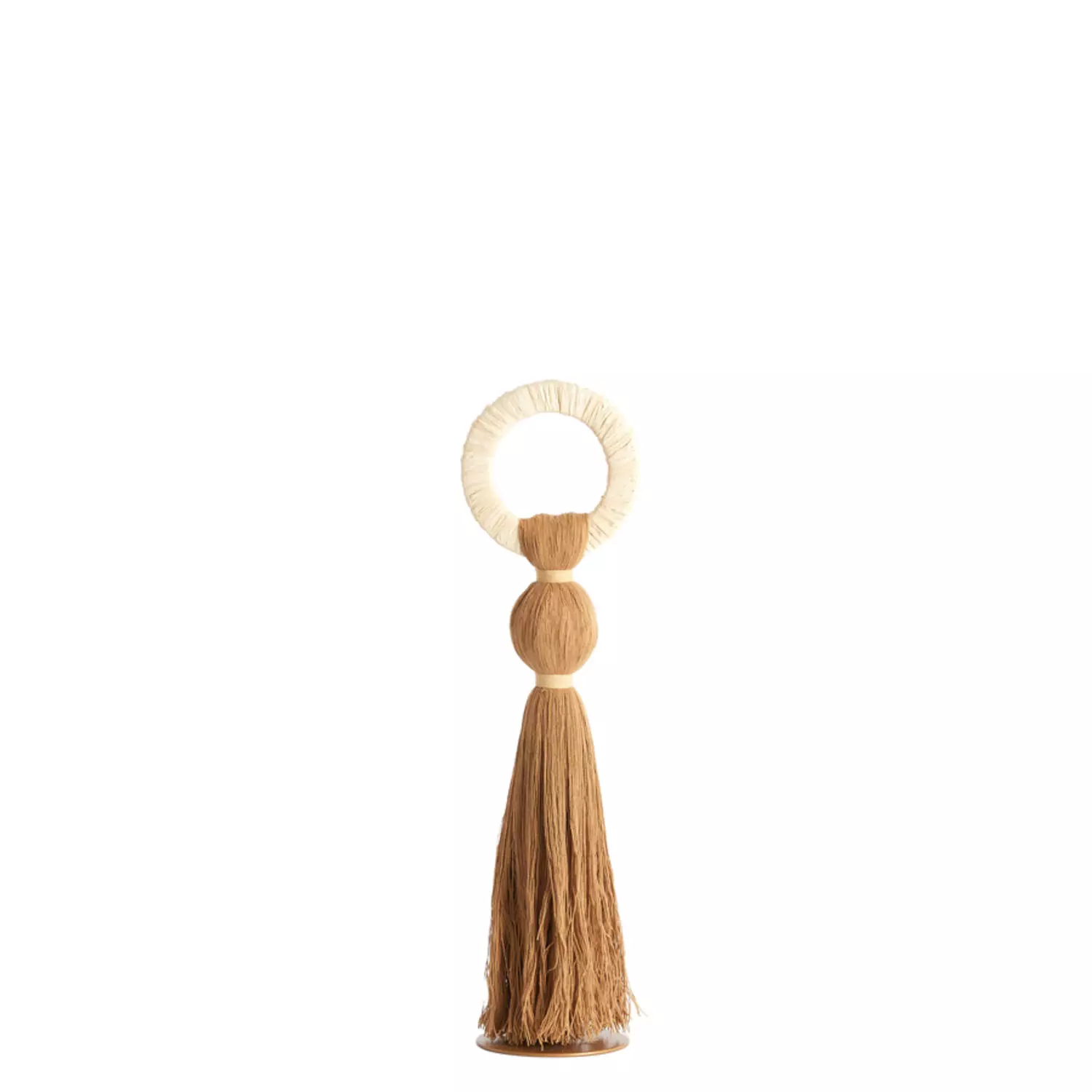 Ornament Ocher Yellow Raffia Cream 11xh47cm 7611660