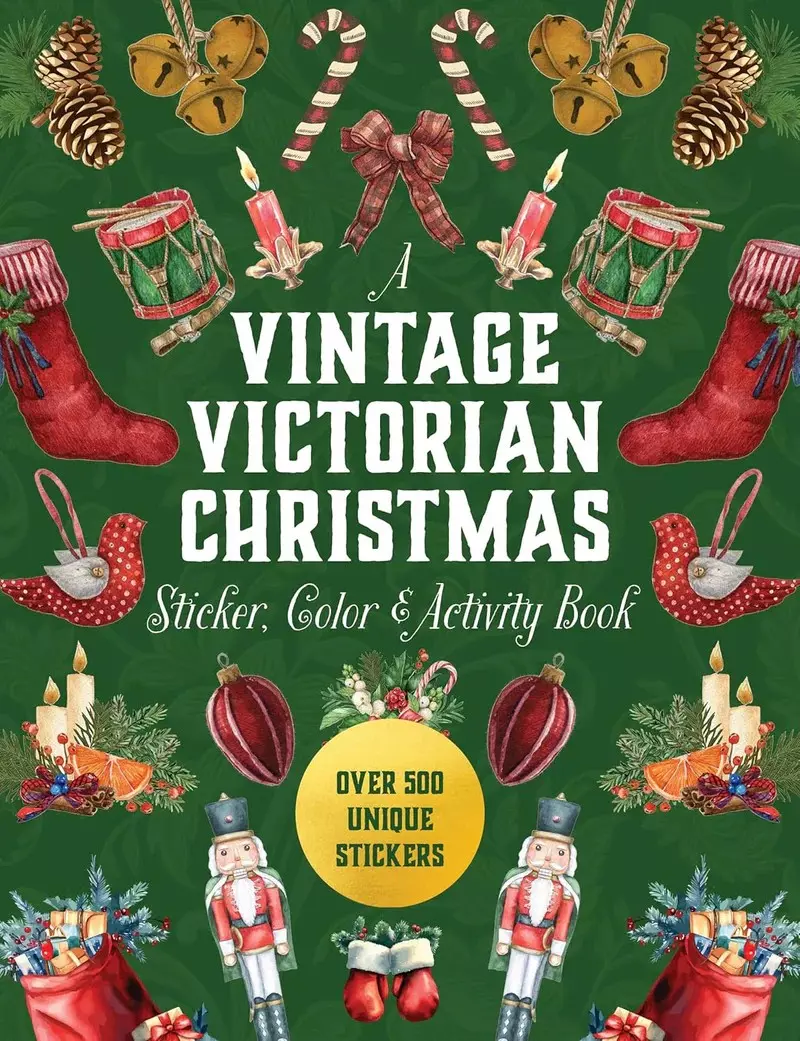 A Winter Victorian Christmas sticker, color & Activity Book