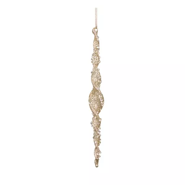 P 30847 Jewel Twist Icicle Orn Gold 20cm