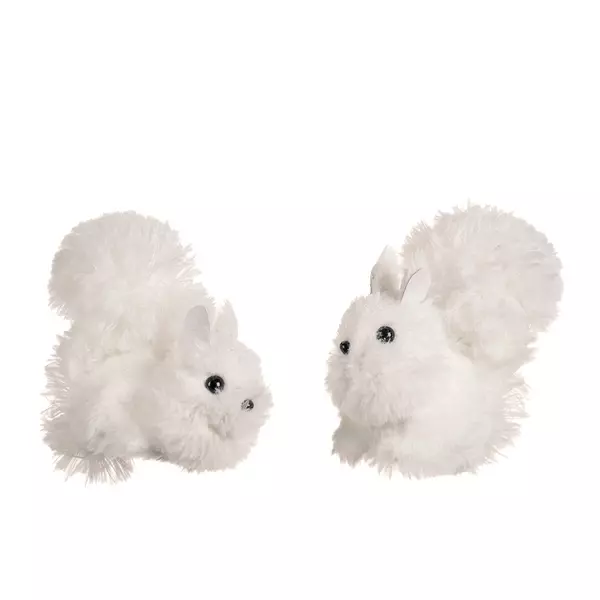 T 80050 Furry Squirrel ass 2 White 12cm
