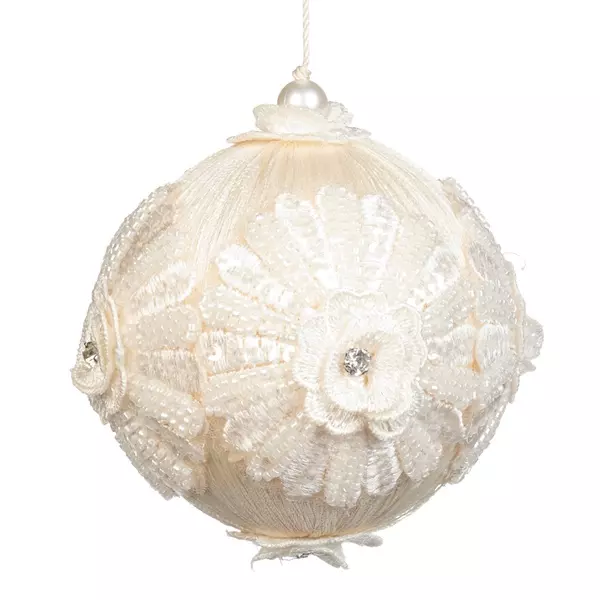 L 34300 Lace Yarn Jewl Flower Ball 10cm