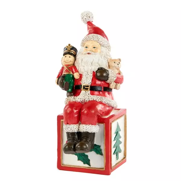 D 45006 Santa Sitting On Toy 20cm