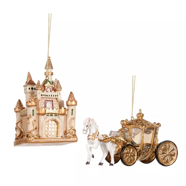 Tr 24805 Horse Carriage / Castle ass 2 10cm