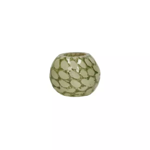 Camou Tealight Glass Green 10cm 41387-gre-05